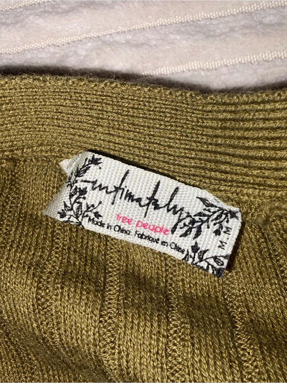 Free People olive ribbed